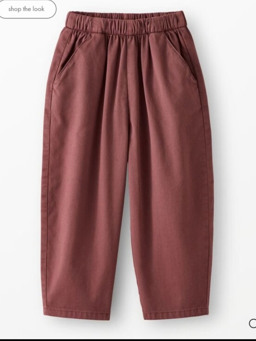 Nwot Hanna Andersson Twill Barrel Pants In Plum Brown 4T